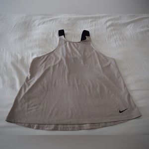 Nike High Neck Dri-Fit Tank Top (Beige)